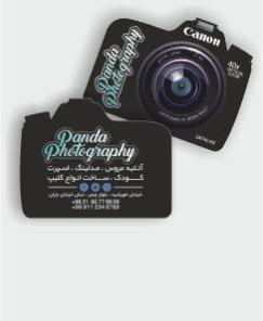 کارت ویزیت طرح دوربین عکاسی 7 روز کاری