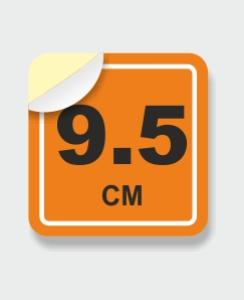 لیبل یووی مربع دورگرد قطر 9.5 سانتیمتر 6 روزه
