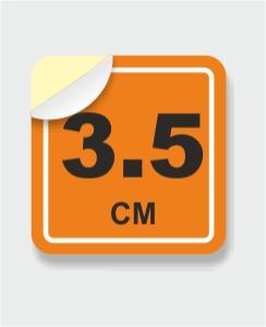 لیبل یووی مربع دورگرد قطر 3.5 سانتیمتر  6 روزه