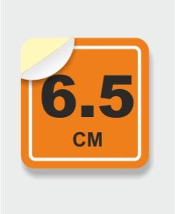 لیبل یووی مربع دورگرد قطر 6.5 سانتیمتر 6 روزه