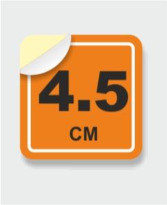 لیبل یووی مربع دورگرد قطر 4.5 سانتیمتر  6 روزه