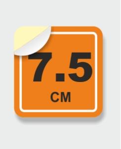 لیبل یووی مربع دورگرد قطر 7.5 سانتیمتر 6 روزه