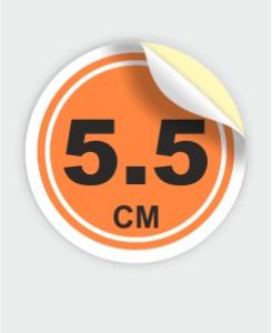 لیبل یووی دایره قطر 5.5 سانتیمتر 6 روزه